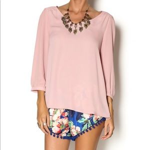 Staccato Pink 3/4 Blouse